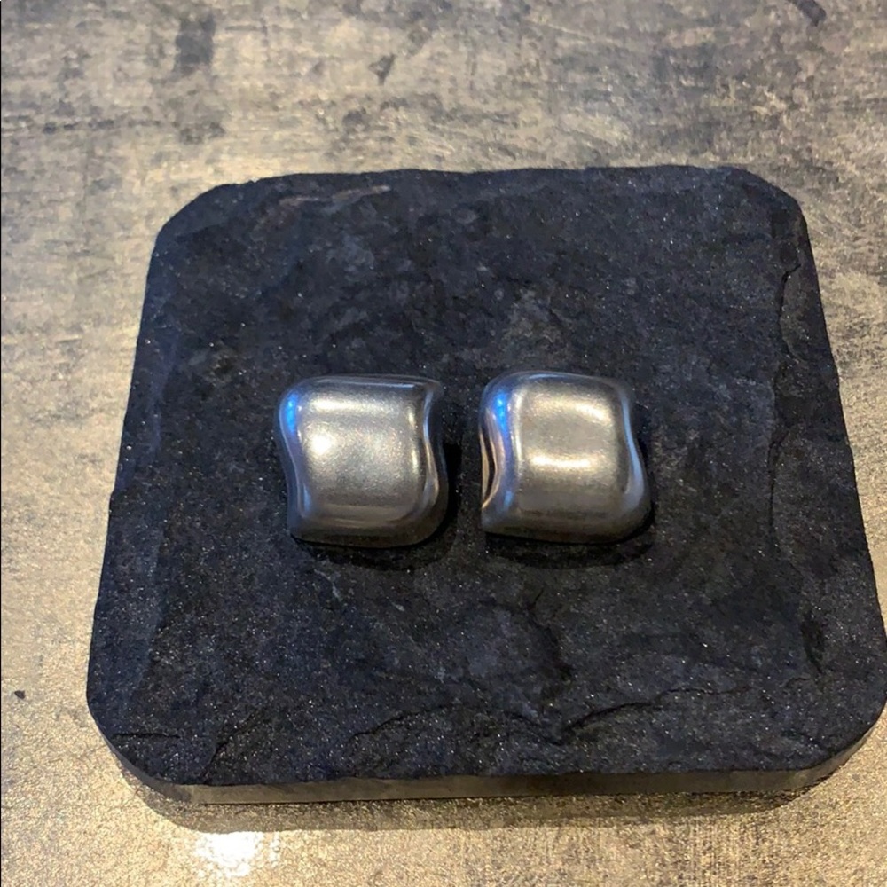 Clip on silver earrings